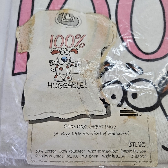 NEW VINTAGE 80s Hallmark Shoebox Greetings 100% Huggable Dog Shirt T-Shirt Large - Picture 3 of 5
